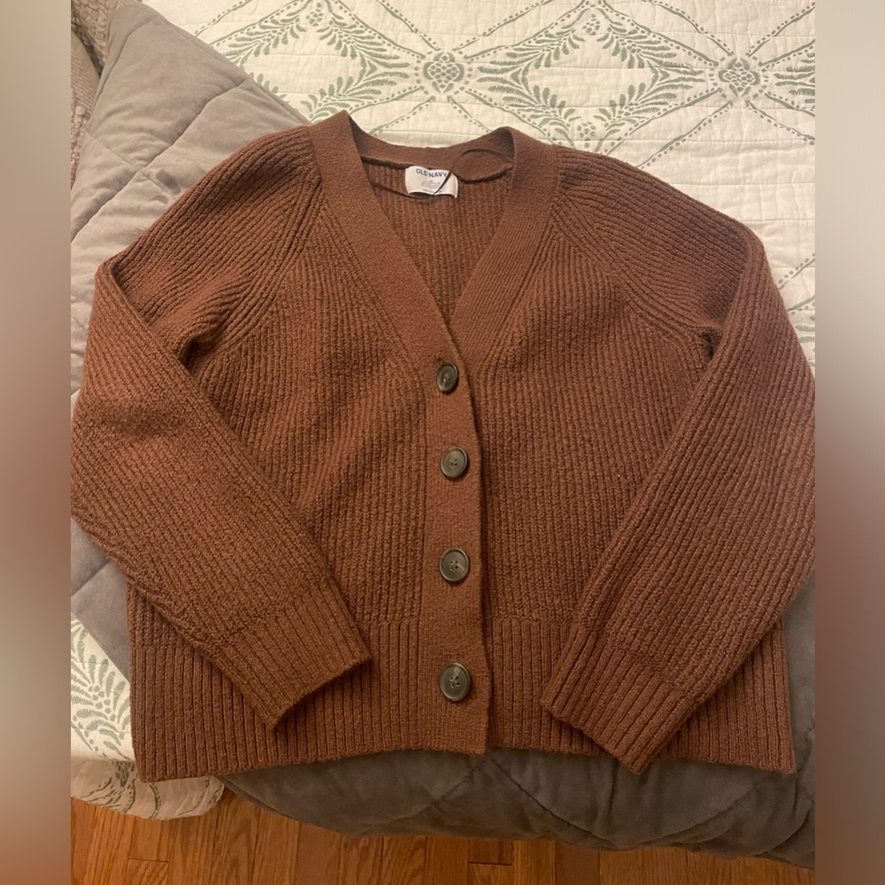 brown chunky cardigan